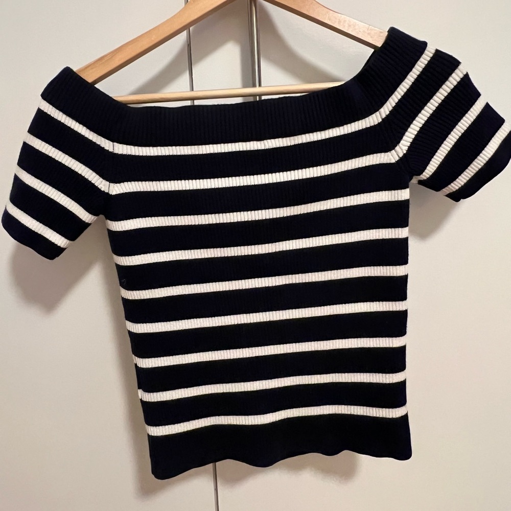 Club Monaco Cold Shoulder Knit Shirt